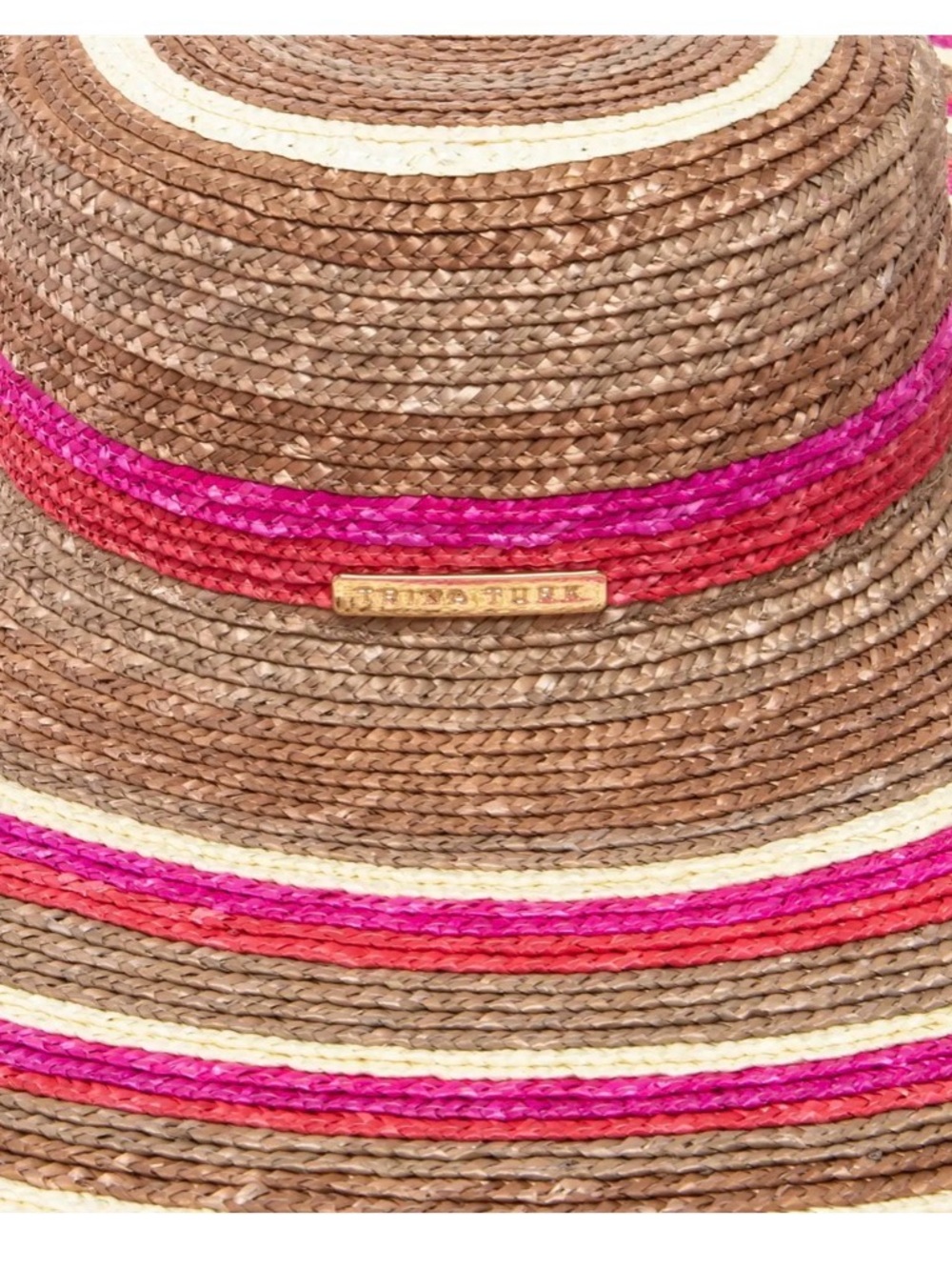 Trina Turk Wide Floppy Brim Straw Sun Hat in Multi NWT - Picture 13 of 17